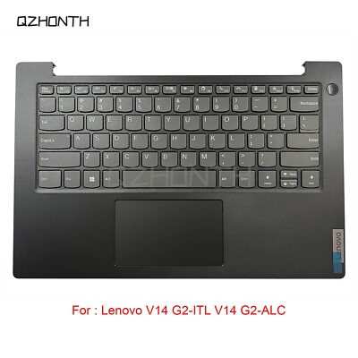 New For Lenovo V14 G2-ITL V14 G2-ALC Palmrest with Keyboard Touchpad TEX (Black)
