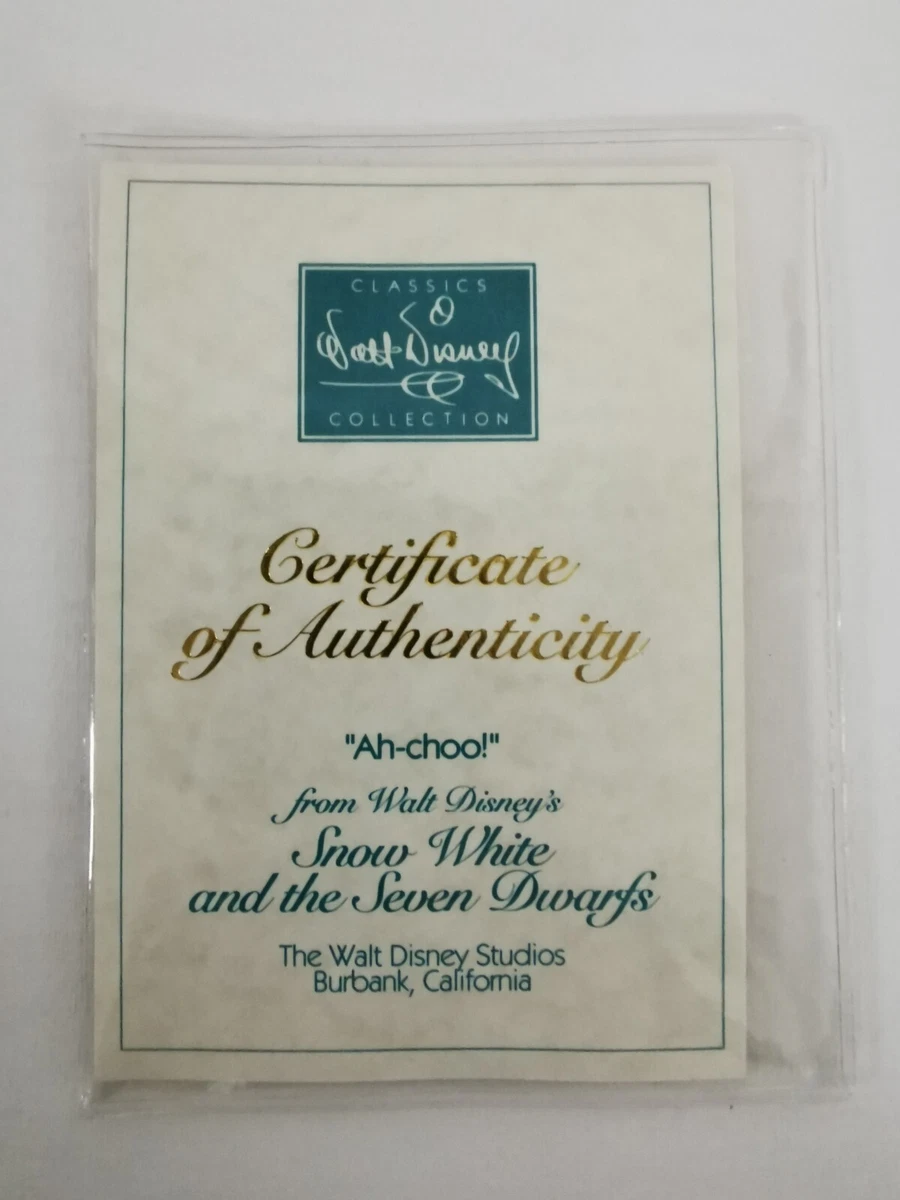 WDCC Disneys Schneewittchen und die sieben Zwerge Sneezy Hatschi mit COA
