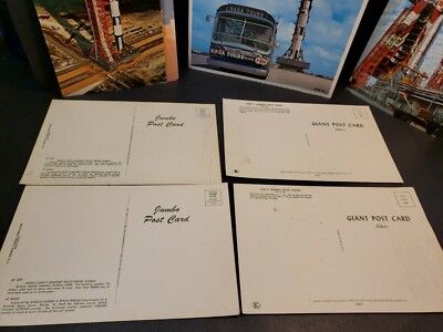 LOT of 9 VINTAGE KENNEDY SPACE CENTER NASA 8 POSTCARDS and 1 Guide
