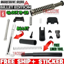 AGGRESSIVE ARMS BILLET EDITION Slide Parts Completion Kit for GL0CK 19 23 GEN 5