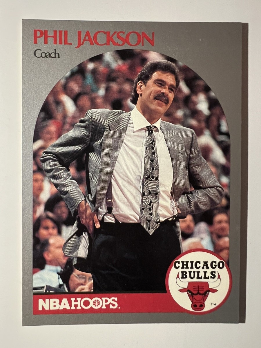 1990 NBA HOOPS Phil Jackson Coach Card #308-Chicago Bulls | eBay