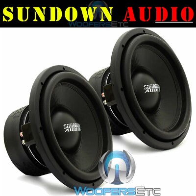 (2) SUNDOWN AUDIO SA-12 D4 CLASSIC 12'' 750W RMS DUAL 4-OHM SUBWOOFERS SPEAKERS