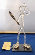 Creative Concepts Acrylic Sculpture * Crystal Clear Tennis Player w/ Raquet