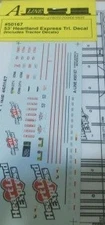 A-Line 50167 HO 53'' Heartland Express Trailer with Tractor Decal Sheet