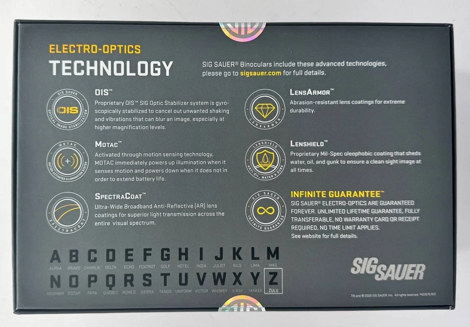 Sig Sauer Zulu6 HDX OIS 10X30mm Orange Waterproof Fog-Proof  Binocular NEW - Image 3 of 3