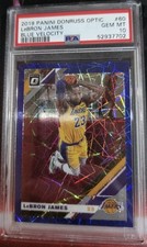 2019-20 Panini Donruss Optic LeBron James PSA 10 #60 Blue Velocity Prizm