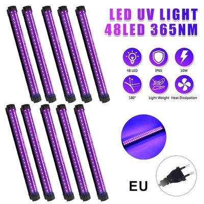 1-20x 48 LED UV Schwarzlicht Strahler Fluter Scheinwerfer Party Dekor EU Stecker - Bild 1 von 4