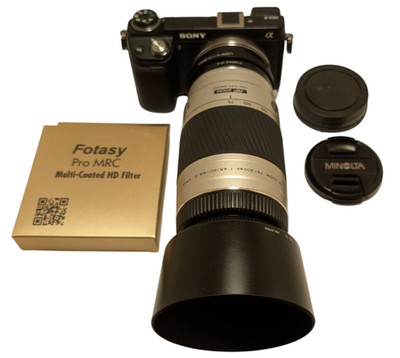 Sony E-mount adapted MINOLTA 75-300mm F-4.5-5.6 Telephoto Zoom Camera Lens