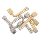 A ABSOPRO 1 Ensemble De Rallonges De Valve De Pneu À 45 Degrés - Voiture Vélo Tons Argentés