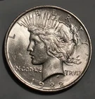 MS 1922-P Peace Dollar, Luster, Choice BU Original mint luster