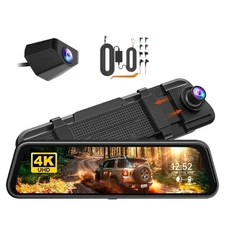 WOLFBOX  Dash Camera 4K Dash Cam Front and Rear, FREE 64GB Card Parking Monitor