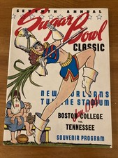 1941 SUGAR BOWL  BOSTON COLLEGE VS TENNESSEE FOOTBALL PROGRAM/FRANK LEAHY-MINT!!