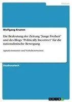 Wolfgang Krumm | Die Bedeutung Der Zeitung Junge Freiheit Und Des Blogs...