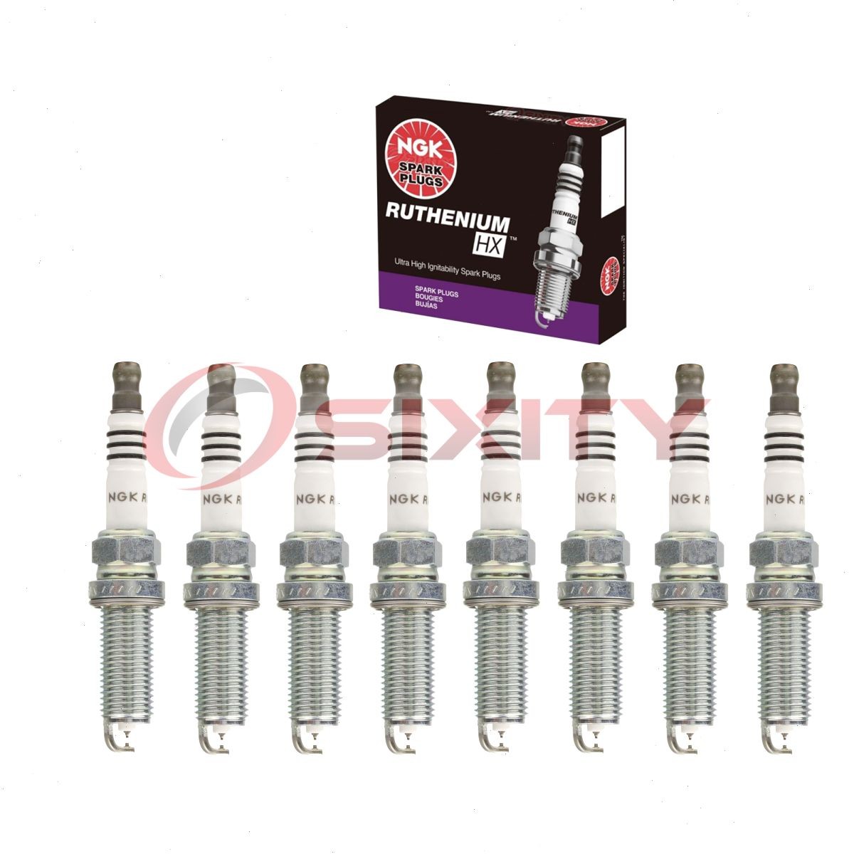 8 pc NGK Ruthenium HX Spark Plugs for 2016-2020 Nissan Titan XD 5.6L V8 ii