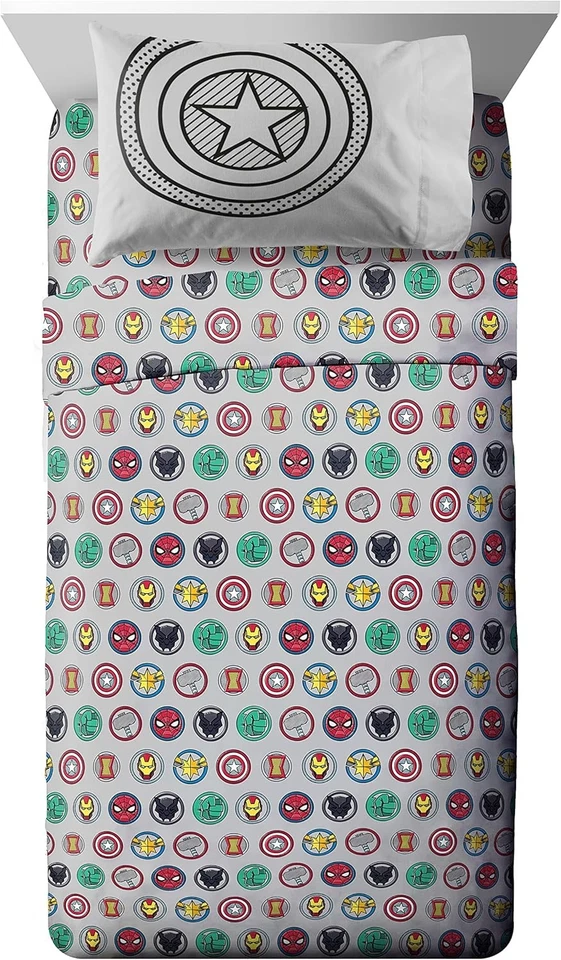 Marvel Avengers Pop 7 Piece Full Size Bed Set - Includes Comforter & Sheet Set - Image 3 of 4