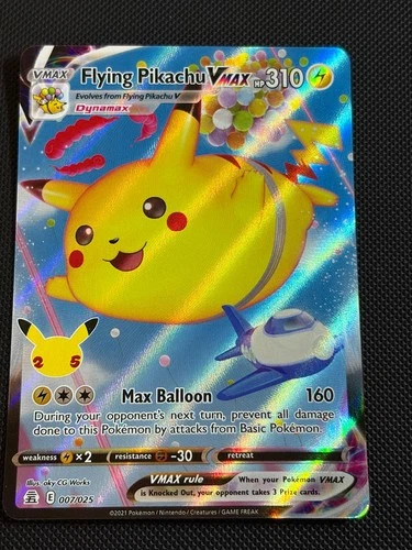 FLYING PIKACHU VMAX 007/025 HOLO ULTRA RARE CELEBRATIONS POKEMON NM - product listing photo