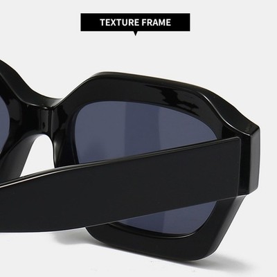 Sonnenblende klobiges Gestell Sonnenbrille Polygon-Stil in verschiedenen Farbopt