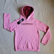 NFL Team Apparel Washington Football Team Pink Hoodie Sweatshirt Kids Size L