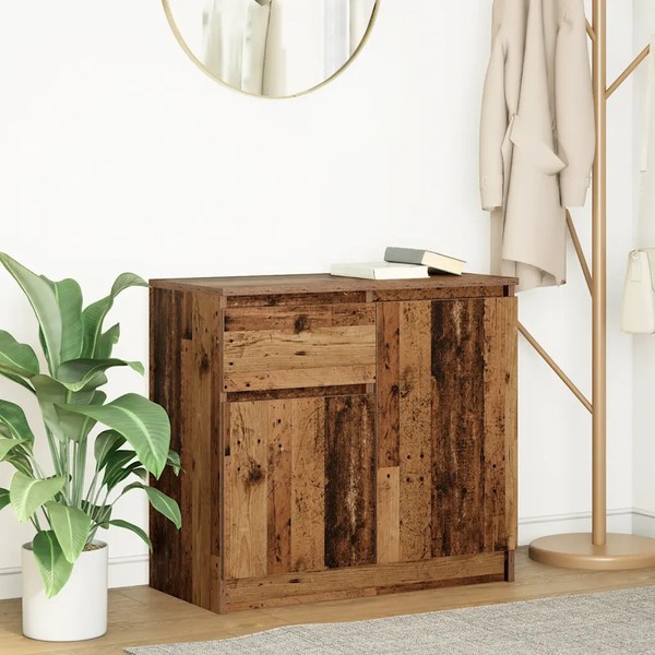 Sideboard Altholz-Optik Mit Schublade 71X35X65 Cm Holzwerkstoff-image