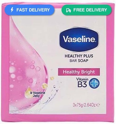 Vaseline Healthy Plus Bar Soap Healty Bright - 3 x 75 gram