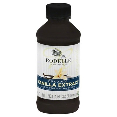 Rodelle Extract Organic Pure Vanilla 4 Oz (Pack of 6)