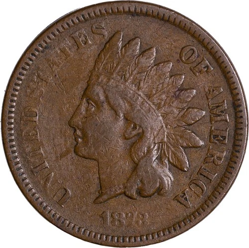 1873 US Indian Head Cent - Fine Condition