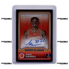 2024 Topps Chrome McDonald's A/A - Black #92 Aiden Sherrell Rookie Auto 8/10