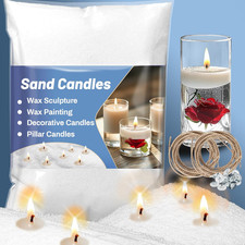 430G 0.95Lb Candle Sand with Wick - Refillable Pearled Candles Sand and Wicks