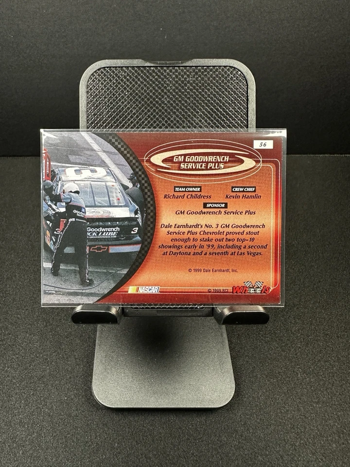 1999 Wheels Dale Earnhardt #56 GM Goodwrench Service Plus Insert Nascar - Image 2 of 2