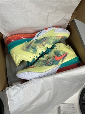 Nike Lebron 18 Low Lebronald Palmer 9.5 CV7562-300 XVIII White Lime Mango Shoe