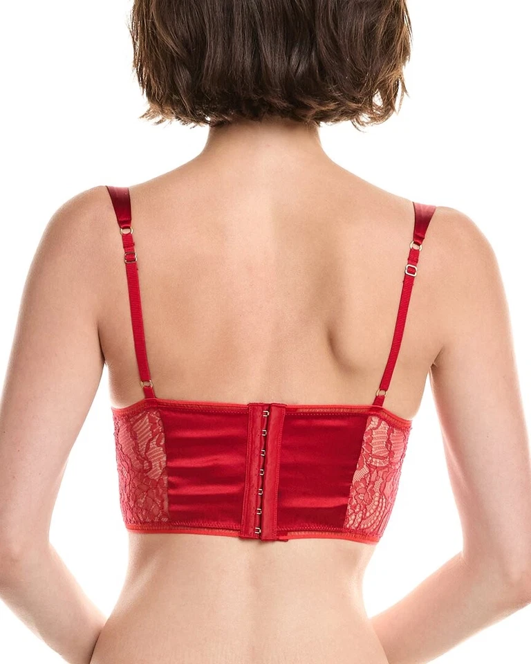 Sujetador Kiki De Montparnasse Mezcla Seda Camaret Longline Para Mujer Rojo M Foto 2 de 3
