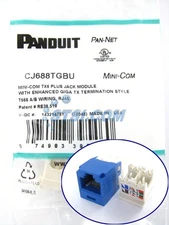 GENUINE Panduit CJ688TGBU Cat6 Mini-Com Jack Module, Blue ~STSI