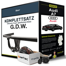 Für AUDI A7 Typ C8, 4KA Anhängerkupplung starr +eSatz 13pol 02.2018-jetzt NEU