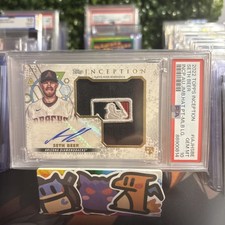 2022 TOPPS INCEPTION INCEPTION AUTO JUMBO HAT PATCH SETH BEER RC 5/5 PSA 10