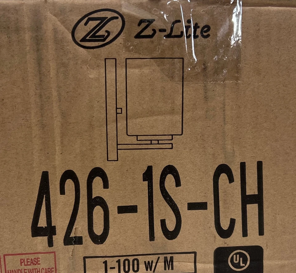 Aplique de pared Z-Lite cromo sauce ópalo mate con vidrio exterior transparente 426-1S-CH Foto 2 de 2