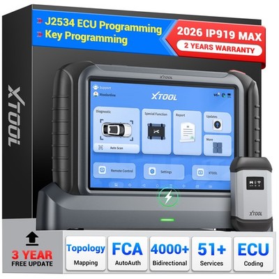 2026 XTOOL IP919 MAX Key Programmer J2534 Programming Diagnostic Tool 51+Service