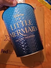 Disney Little Mermaid 2023 Movie Theater Exclusive 130 Oz Metal Popcorn Tin