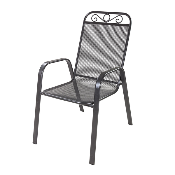 "Streckmetall Stapelstuhl Metallstuhl Gartenstuhl Stuhl \"Hollywood\" Anthrazit"-image