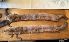 Set Of 3 vintage Art deco 1940 s - 2 Mink Stole Shoulder Wrap Furs Collar wrap