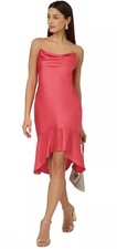 Adrianna by Adrianna Papell Strappy Scoop-Back Dress Beach Rose Size 14 NWT