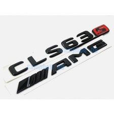 F&uuml;r Mercedes Benz CLS63S AMG Schriftzug Embleme Aufkleber Badge Schwarz Gl&auml;nz