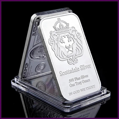 #ad #ad Scottsdale Silver 999 Fine Silver One Troy Ounce 1 Bars Bullion In God We Trust $19.80