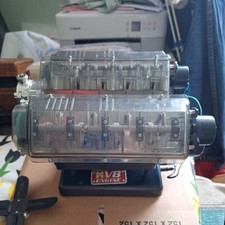 Scale Model Of V8 Engine Visible Working Model Transparent. spares or repair.