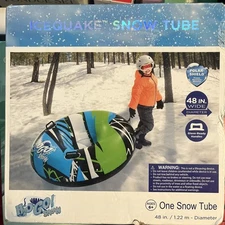Inflatable Snow Tube 48 Inch Icequake Kids Winter Sled for Ages 6 and Up H2OGO!