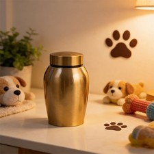 Mini Pet Cremation Urn Engraved Heart  Paw Print Dog Cat Ashes Hold Keepsake