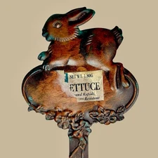 Rabbit Metal Garden Marker Stake Copper Seed Plant Bunny Midwest Cannon Falls