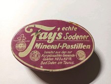 Alte Blechdose Echte Sodener Mineral Pastillen Fay`s LEER Sammler Dose Bad Soden
