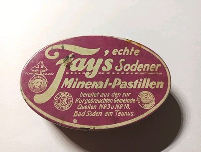 Alte Blechdose Echte Sodener Mineral Pastillen Fay`s LEER Sammler Dose Bad Soden