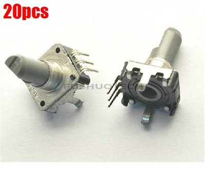 20Pcs EC12 E12 Lotus 15Mm 360 Deg Rotary Encoder Audio Encoder New Ic pg