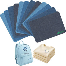 Iron-On Fabric Patches for Clothing, 12 Sheets 3" by 4-1/4", Durable Washable Ir